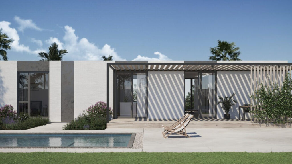 Une des maisons imprimées en 3D proposée par Mighty Buildings. // Source : Mighty Buildings / EYRC Architects Une des maisons imprimées en 3D proposée par Mighty Buildings. // Source : Mighty Buildings / EYRC Architects