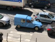 Un embouteillage, fréquent, sur le boulevard Saint-Martin // Source : Julien Cadot pour Numerama