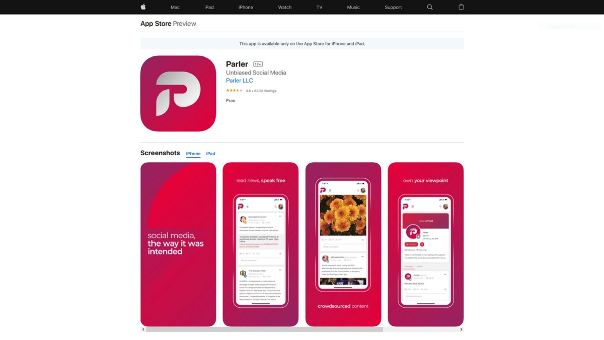 Parler iOS Parler iOS