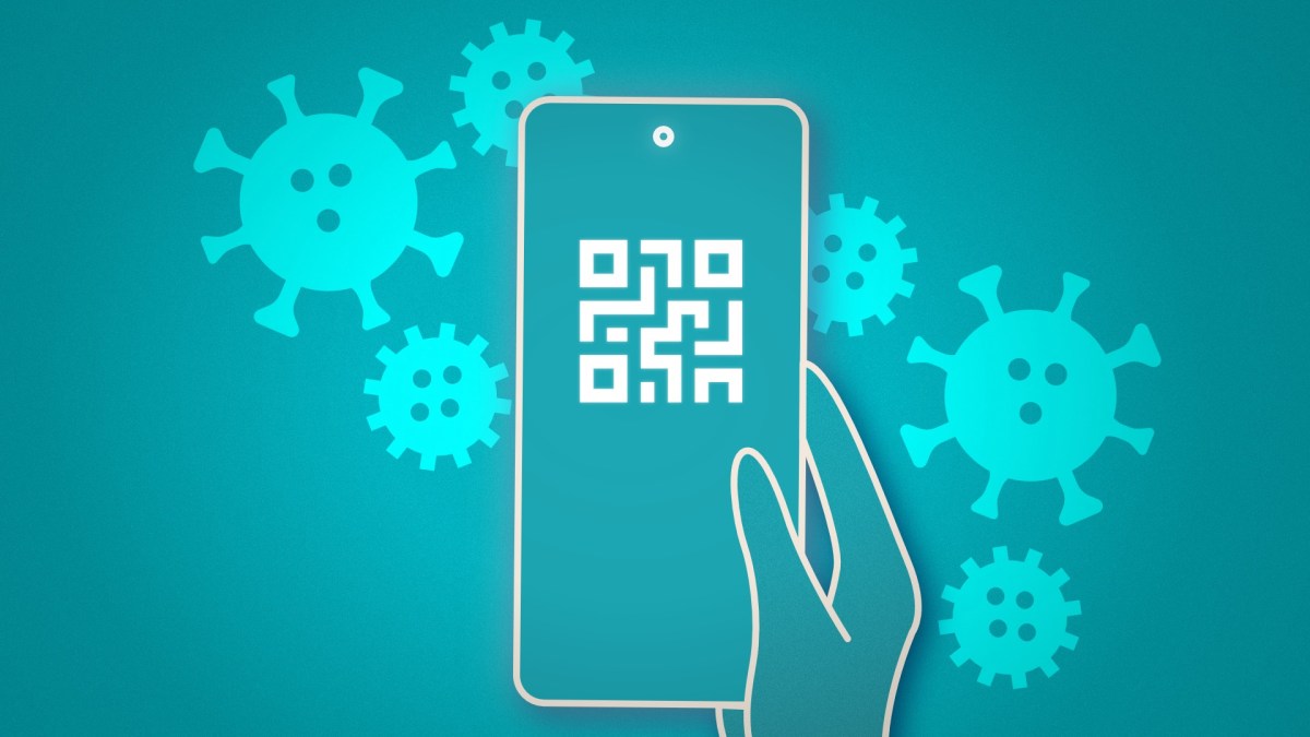 Un smartphone avec un QR Code // Source : Numerama/Melvyn Dadure Un smartphone avec un QR Code // Source : Numerama/Melvyn Dadure