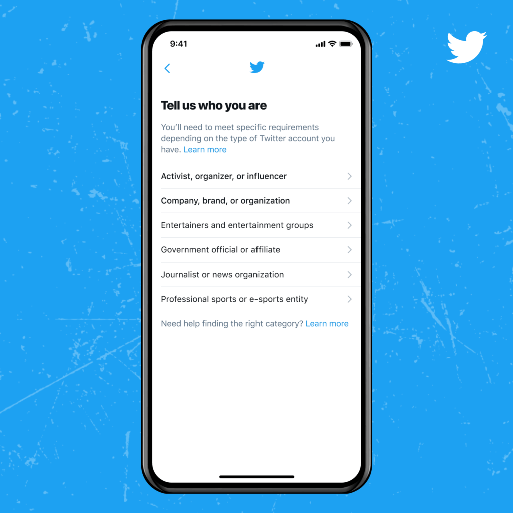 La demande de certification dans l'app Twitter // Source : Twitter La demande de certification dans l'app Twitter // Source : Twitter