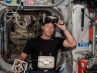 Thomas Pesquet dans l'ISS le 29 avril 2021. // Source : Flickr/CC/Nasa Johnson (photo recadrée) Thomas Pesquet dans l'ISS le 29 avril 2021. // Source : Flickr/CC/Nasa Johnson (photo recadrée)