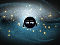 Trou noir triste dans la Voie lactée. // Source : Nasa, montage Numerama Trou noir triste dans la Voie lactée. // Source : Nasa, montage Numerama