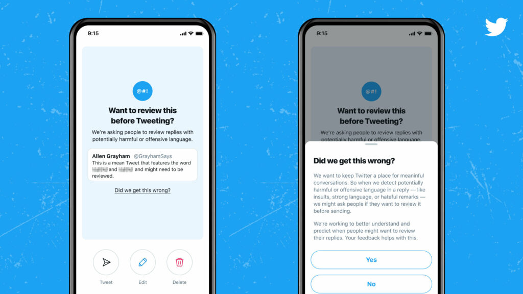 Twitter peut détecter les mots injurieux (en anglais pour le moment) // Source : Twitter Twitter peut détecter les mots injurieux (en anglais pour le moment) // Source : Twitter