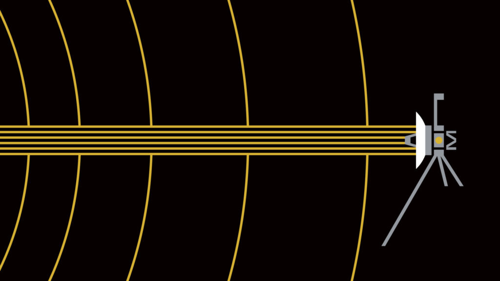 Visuel de la Nasa représentant une sonde Voyager. // Source : NASA/JPL-Caltech (image recadrée) Visuel de la Nasa représentant une sonde Voyager. // Source : NASA/JPL-Caltech (image recadrée)