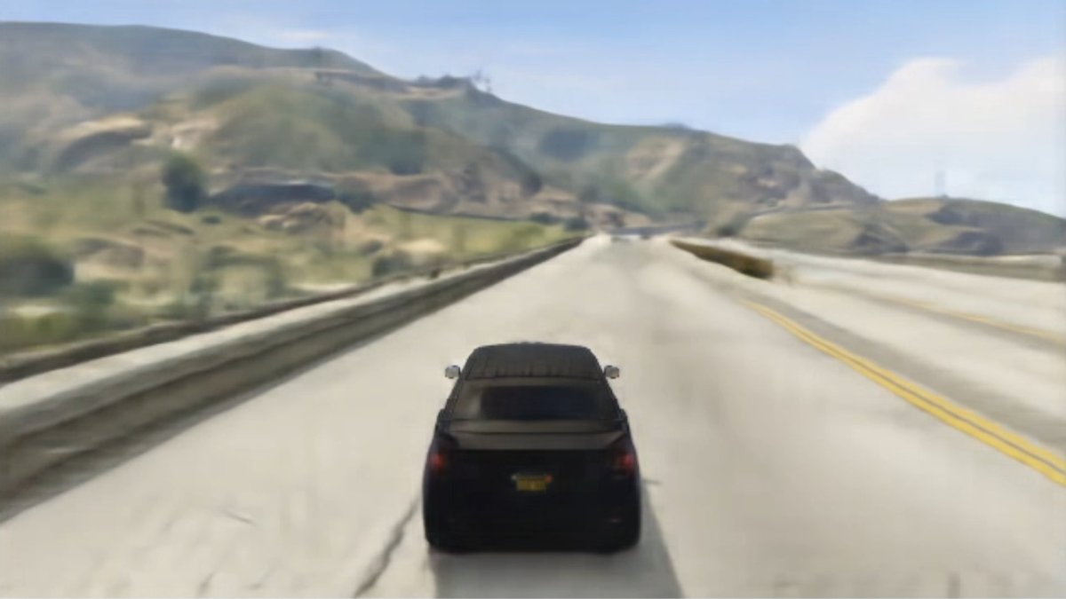Une capture du GTA V créé par une IA // Source : GitHub - GanTheftAUto Une capture du GTA V créé par une IA // Source : GitHub - GanTheftAUto
