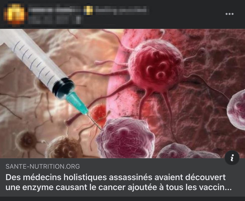 Une publication Facebook d'un candidat aux régionales // Source : Capture d'écran Numerama Une publication Facebook d'un candidat aux régionales // Source : Capture d'écran Numerama