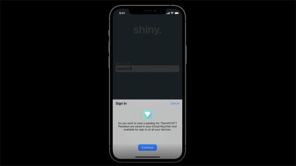 La fonctionnalité Passkeys est présente au sein d'iOS 15 et de macOS 12 // Source : Apple La fonctionnalité Passkeys est présente au sein d'iOS 15 et de macOS 12 // Source : Apple