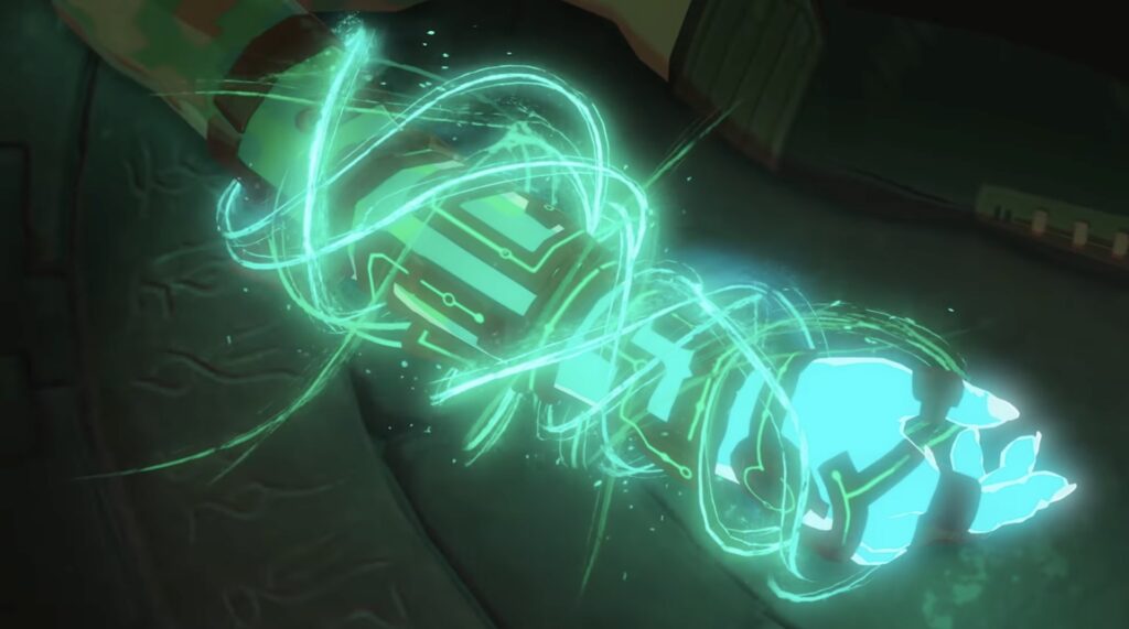 Le bras "robotique" de Link dans le nouveau Zelda // Source : YouTube/Nintendo Le bras "robotique" de Link dans le nouveau Zelda // Source : YouTube/Nintendo