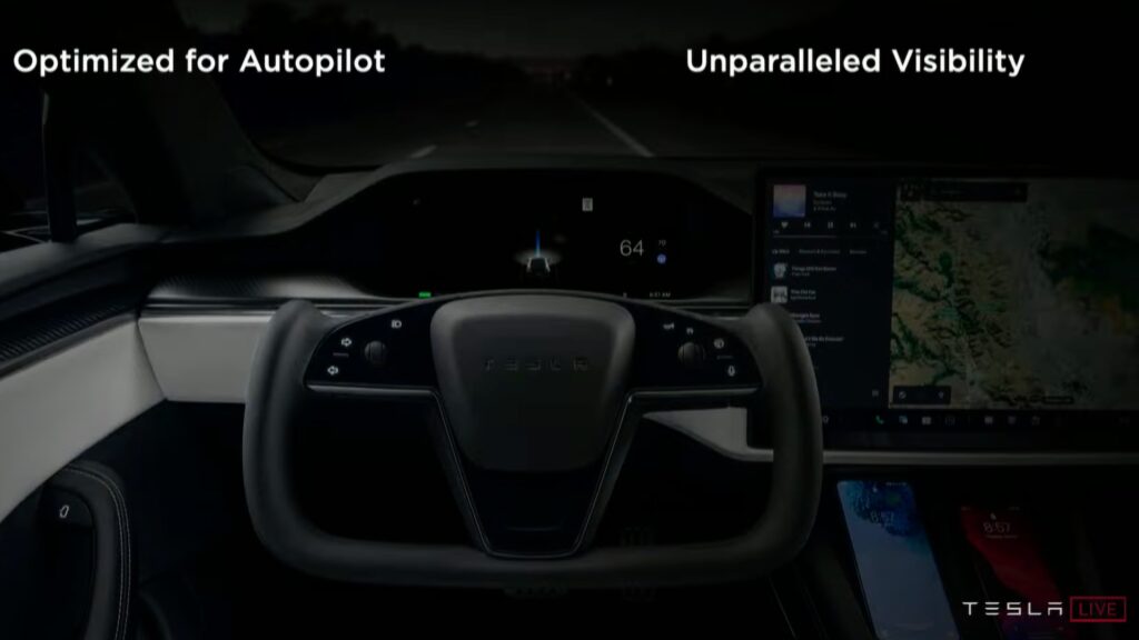 Présentation Tesla Model S Plaid // Source : Capture YouTube