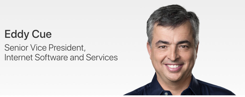 La présentation de Eddy Cue sur Apple  // Source : Apple