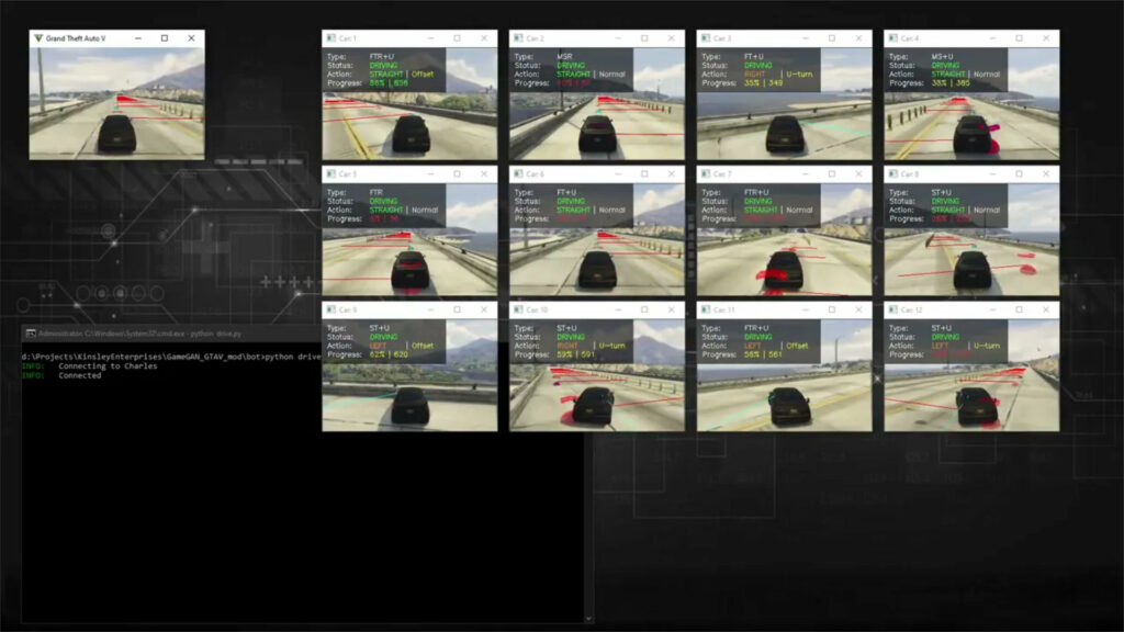 L'IA qui s'entraîne à jouer à GTA V // Source : GitHub - GanTheftAUto L'IA qui s'entraîne à jouer à GTA V // Source : GitHub - GanTheftAUto