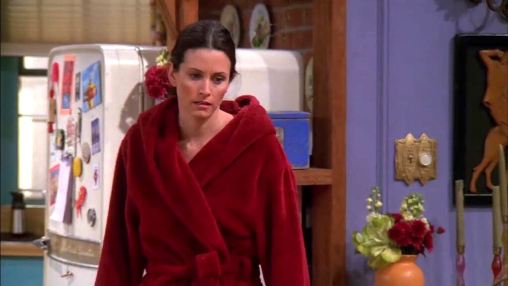 Monica est malade dans Friends // Source : Capture d'écran de Friends (NBC/Netflix) Monica est malade dans Friends // Source : Capture d'écran de Friends (NBC/Netflix)