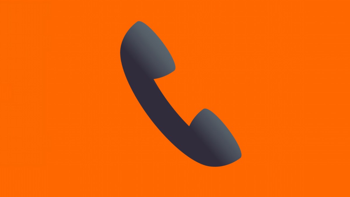 Un logo téléphone sur la couleur d'Orange Un logo téléphone sur la couleur d'Orange