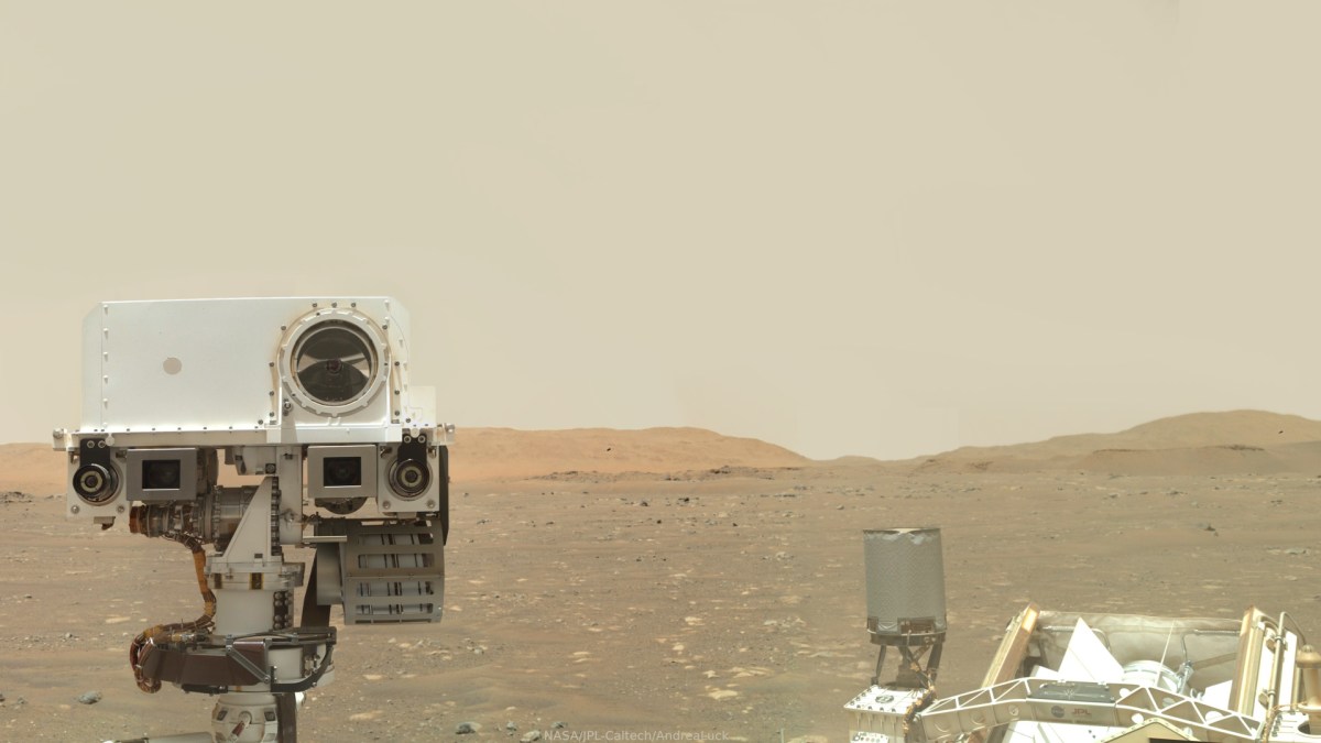 Perseverance sur Mars. // Source : Flickr/CC/Andrea Luck (photo recadrée) Perseverance sur Mars. // Source : Flickr/CC/Andrea Luck (photo recadrée)