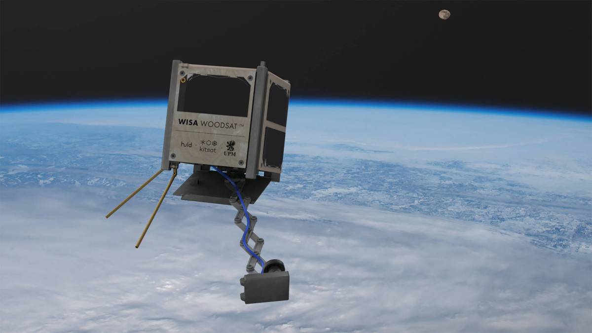 Le WISA Woodsat, premier satellite en bois, sera lancé en 2021. // Source : Arctic Astronauts Le WISA Woodsat, premier satellite en bois, sera lancé en 2021. // Source : Arctic Astronauts