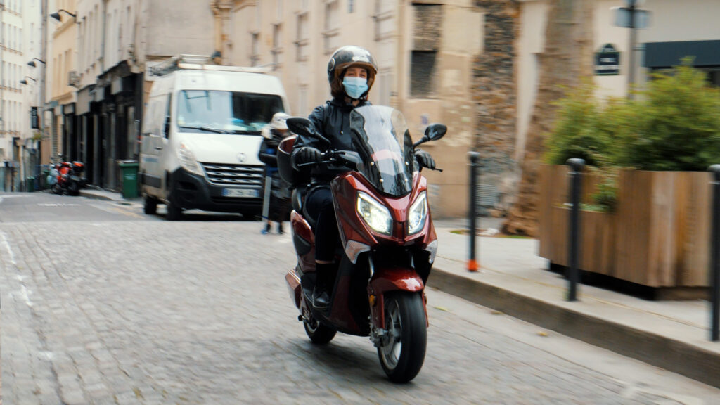 Scooter électrique E-Trax // Source : Louise Audry pour Numerama