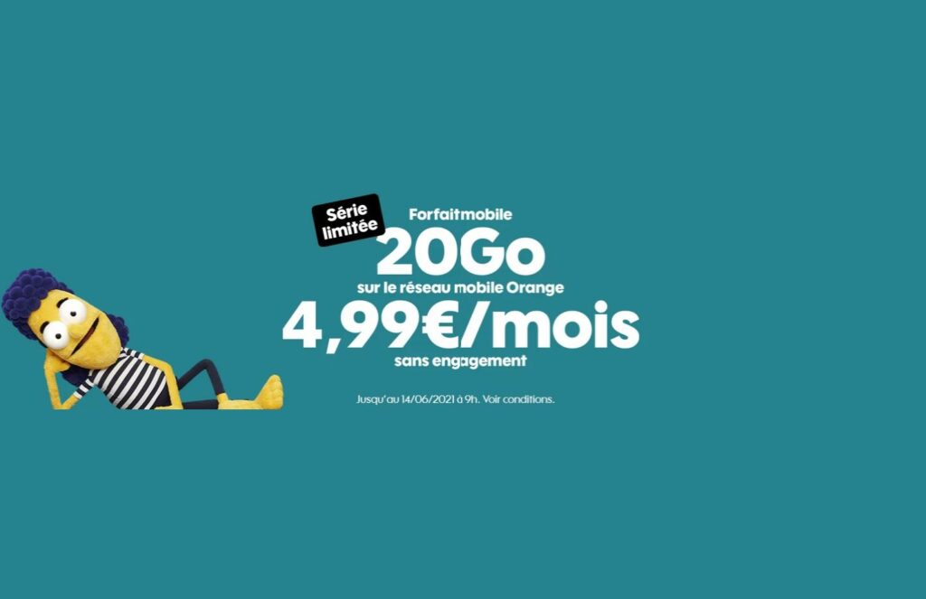Sosh 20 Go à 4,99 euros par mois Sosh 20 Go à 4,99 euros par mois