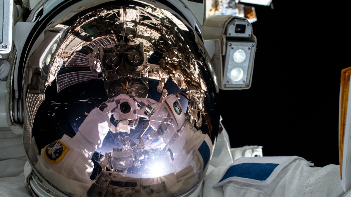Selfie de Thomas Pesquet. // Source : Nasa Selfie de Thomas Pesquet. // Source : Nasa