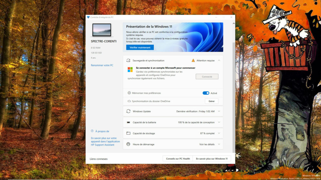 Le logiciel dfe vérification de compatibilité avec Windows 11 // Source : Capture d'écran Le logiciel dfe vérification de compatibilité avec Windows 11 // Source : Capture d'écran