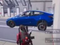 Un Tesla Model Y dans PUBG Mobile // Source : Capture YouTube