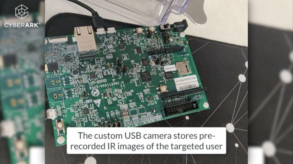 Un circuit imprimé se faisant passer pour une webcam afin de tromper le mécanisme de recconnaissance faciale Windows Hello // Source : CyberArk Un circuit imprimé se faisant passer pour une webcam afin de tromper le mécanisme de recconnaissance faciale Windows Hello // Source : CyberArk
