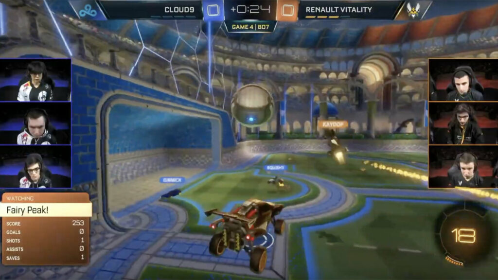Une compétition Rocket League en 2018 // Source : Intel Une compétition Rocket League en 2018 // Source : Intel