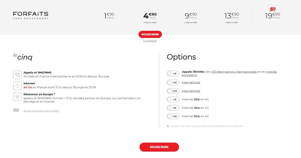 forfait syma mobile 40 Go