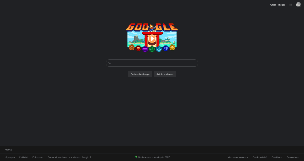 Google sombre Google sombre