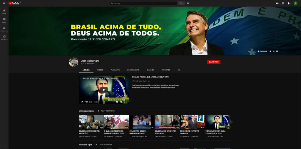 Jair Bolsonaro YT Jair Bolsonaro YT