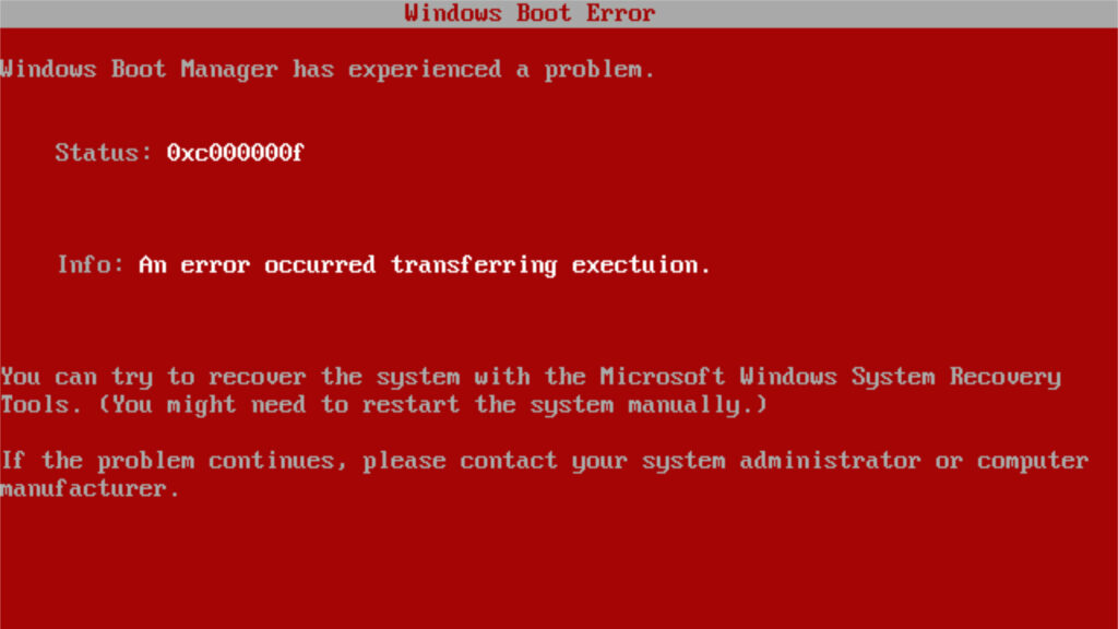 L'écran rouge de la mort présent dans certains version de Windows Vista // Source : w:en:Ih8evilstuff - Wikimedia L'écran rouge de la mort présent dans certains version de Windows Vista // Source : w:en:Ih8evilstuff - Wikimedia