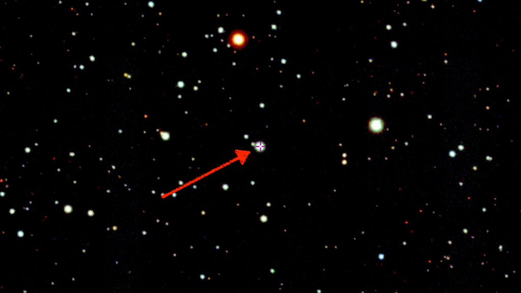 SMSS 2003−1142. // Source : Da Costa/SkyMapper, annotation Numerama
