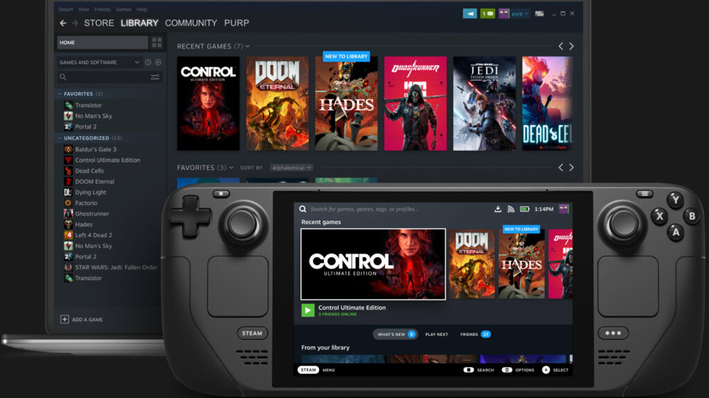 La console sera capable de faire tourner tous les jeux Steam // Source : Valve La console sera capable de faire tourner tous les jeux Steam // Source : Valve