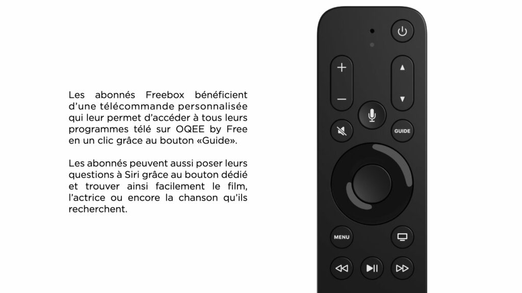 La télécommande proposée par Free // Source : Free