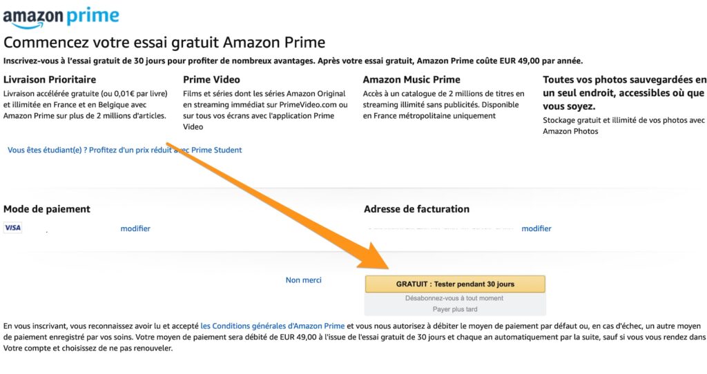 Comment s'abonner à Amazon pour regarder le foot // Source : Capture d'écran Comment s'abonner à Amazon pour regarder le foot // Source : Capture d'écran
