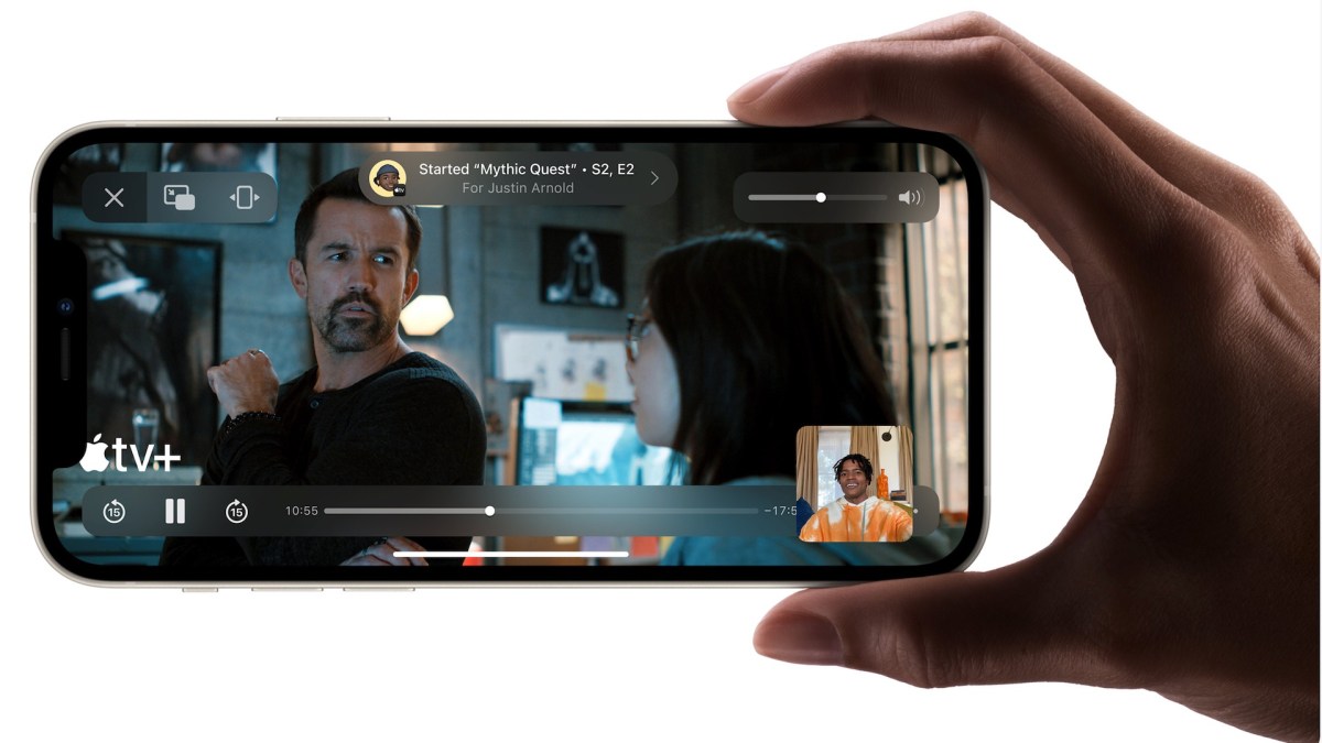 SharePlay dans iOS 15 // Source : Apple SharePlay dans iOS 15 // Source : Apple