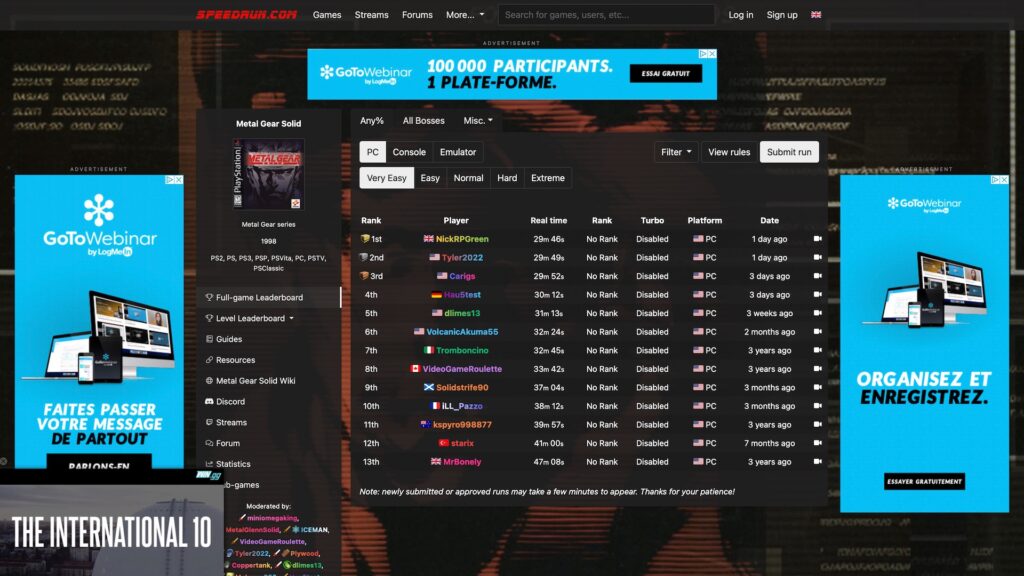 Le speedrun dans Metal Gear Solid // Source : Capture d'écran Le speedrun dans Metal Gear Solid // Source : Capture d'écran