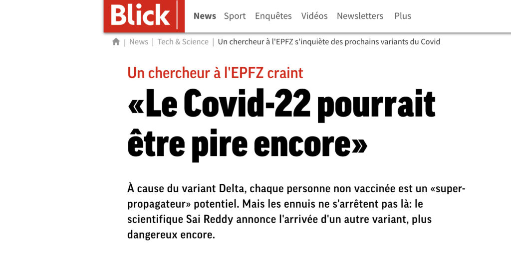 Un article traduit automatiquement, avec un titre trompeur et mensonger // Source : Blick Un article traduit automatiquement, avec un titre trompeur et mensonger // Source : Blick