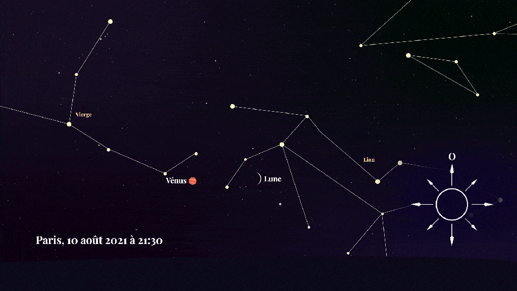 Un fin croissant de Lune approchant Vénus. // Source : Nino Barbey pour Numerama Un fin croissant de Lune approchant Vénus. // Source : Nino Barbey pour Numerama