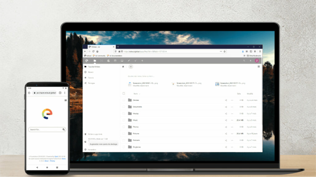 L'OS /e/ propose une suite cloud pour remplacer celle de Google // Source : /e/ L'OS /e/ propose une suite cloud pour remplacer celle de Google // Source : /e/