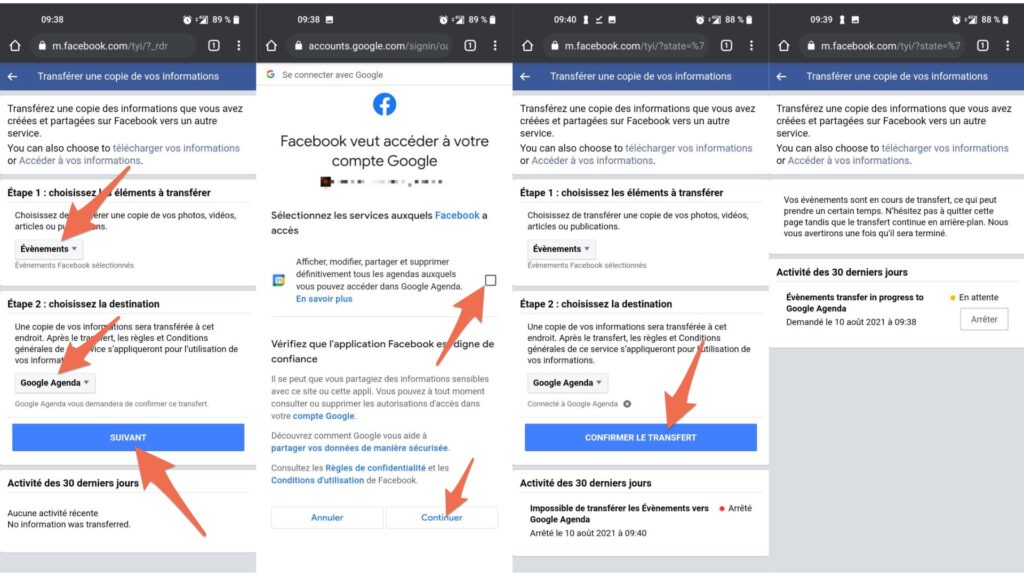 La marche à suivre pour exporter ses données de Facebook à Google Agenda La marche à suivre pour exporter ses données de Facebook à Google Agenda