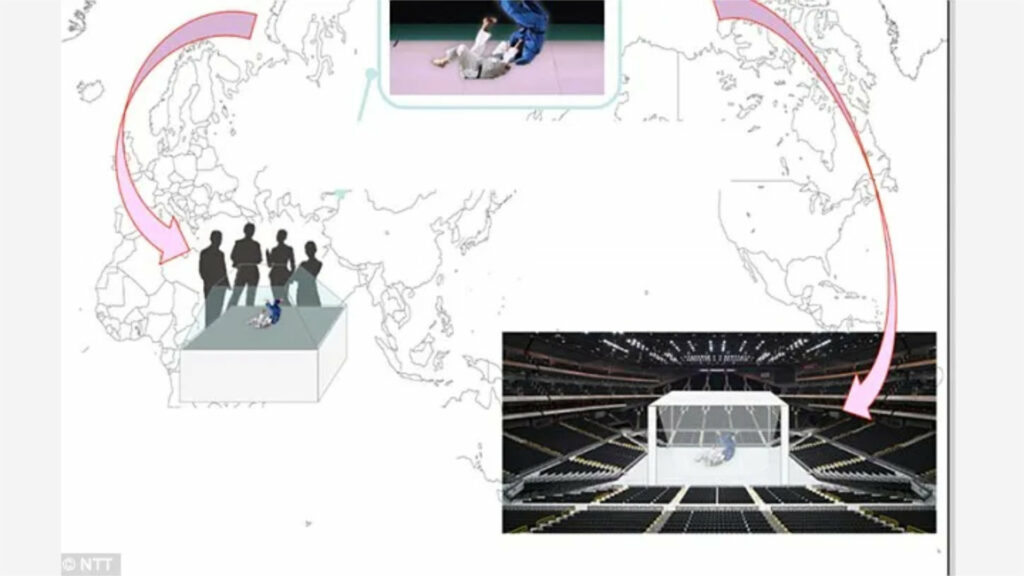 La technologie de NTT permet de rediffuser l'évènement quasi comme si vous y étiez // Source : NTT La technologie de NTT permet de rediffuser l'évènement quasi comme si vous y étiez // Source : NTT