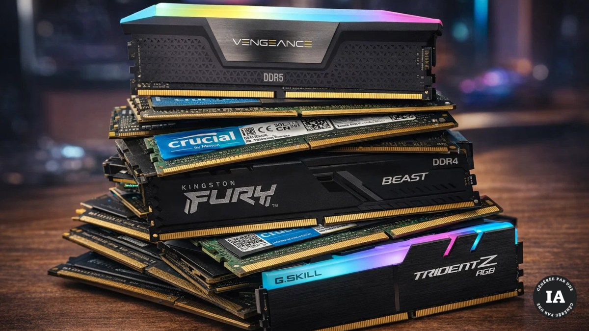 Pile de RAM DDR4/DDR5 // Source : Sora Pile de RAM DDR4/DDR5 // Source : Sora