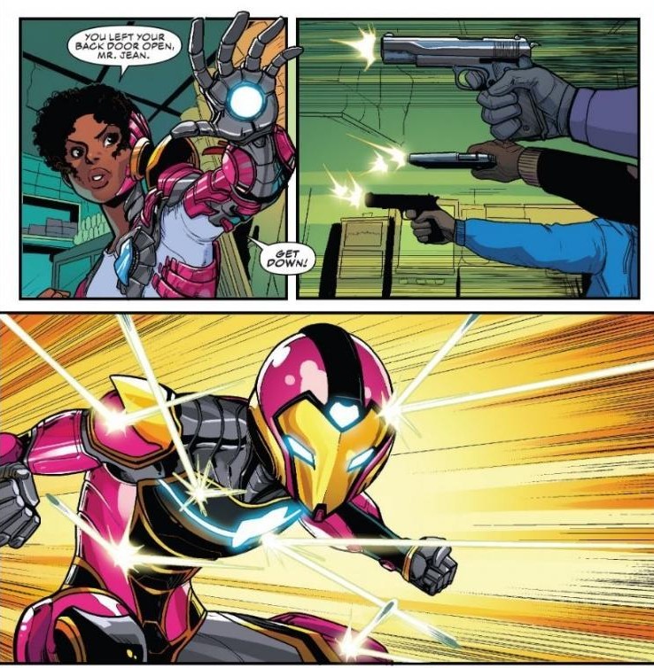 Extrait de comics Iron Heart. // Source : Marvel Extrait de comics Iron Heart. // Source : Marvel
