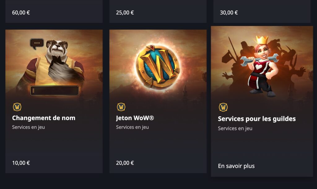 Le jeton WoW, au centre de la discorde. // Source : Blizzard Le jeton WoW, au centre de la discorde. // Source : Blizzard