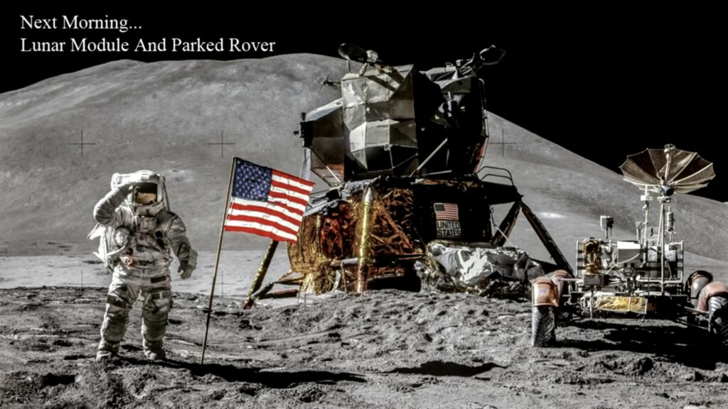 Image de l'alunissage. // Source : NASA / JSC / ASU / ANDY SAUNDERS Image de l'alunissage. // Source : NASA / JSC / ASU / ANDY SAUNDERS
