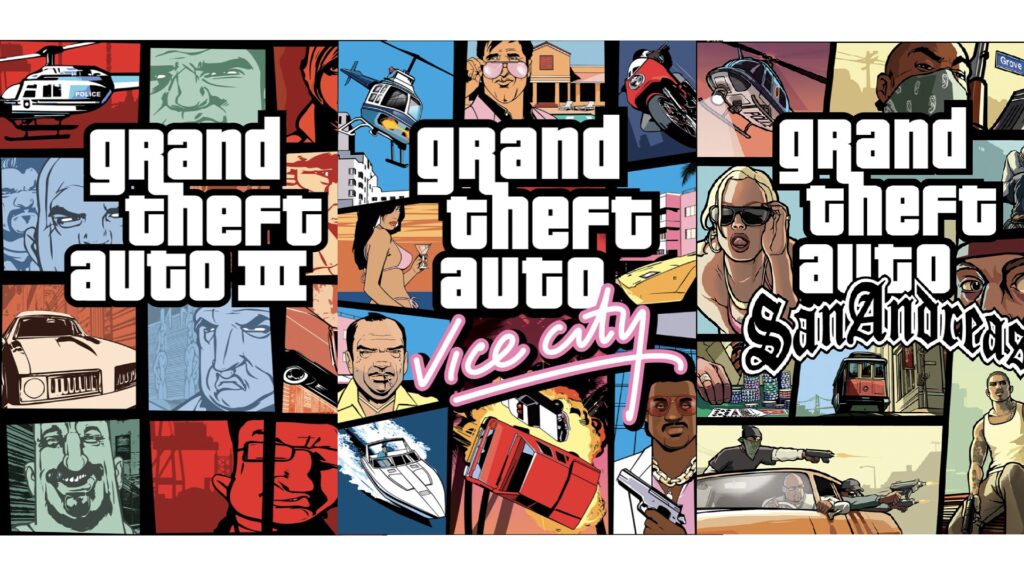Trilogie GTA sur PS2 // Source : Montage Numerama Trilogie GTA sur PS2 // Source : Montage Numerama