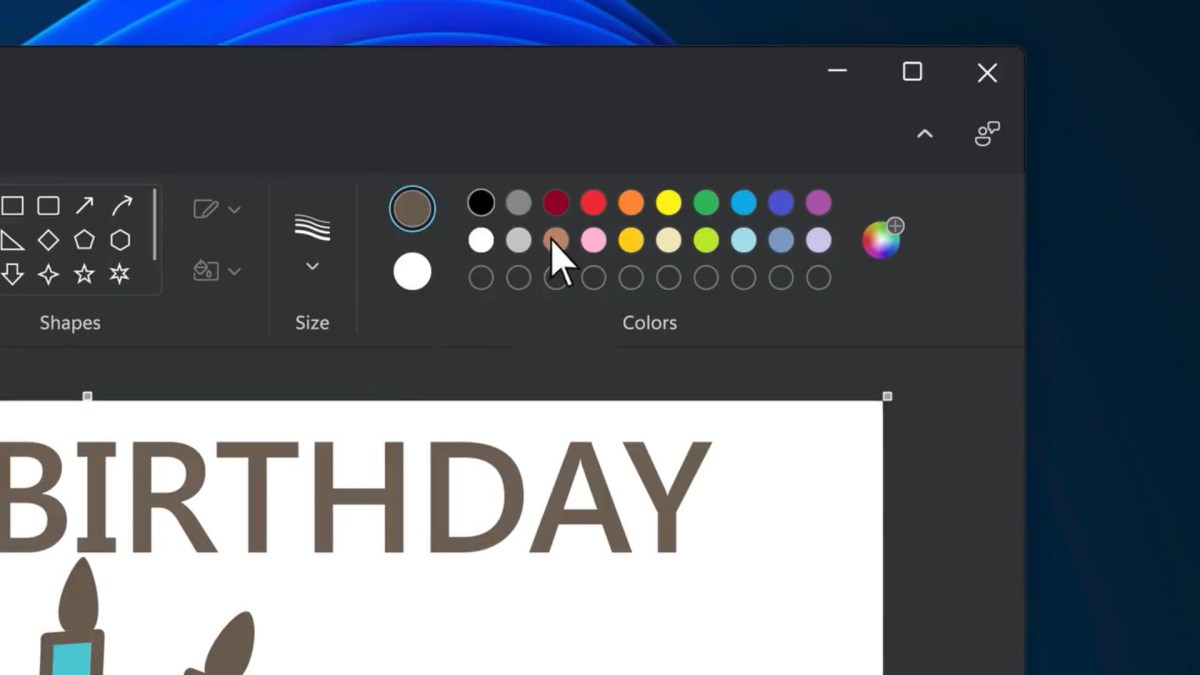 Paint sous Windows 11. // Source : Microsoft Paint sous Windows 11. // Source : Microsoft