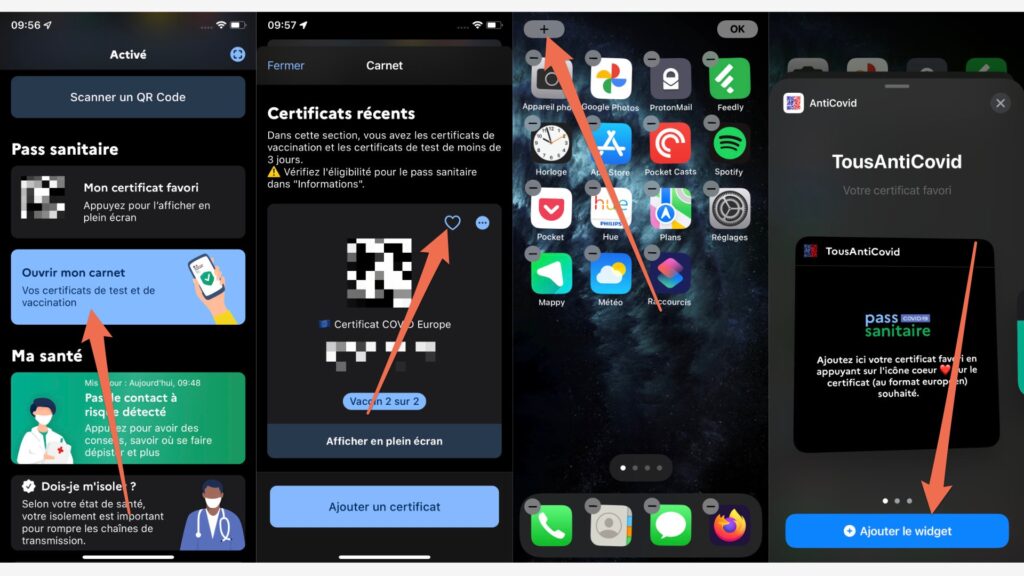 La procédure pour ajouter son pass sanitaire en widget sur iPhone La procédure pour ajouter son pass sanitaire en widget sur iPhone