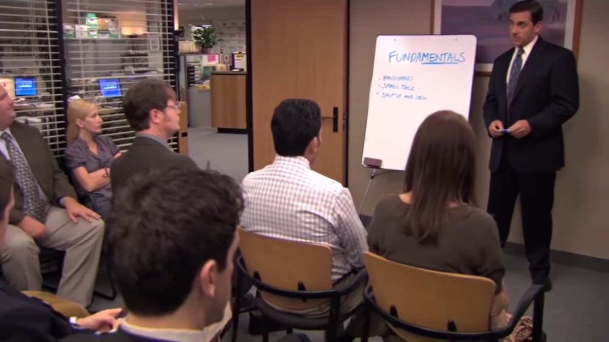 Réunion d'entreprises pas comme les autres. // Source : The Office Réunion d'entreprises pas comme les autres. // Source : The Office
